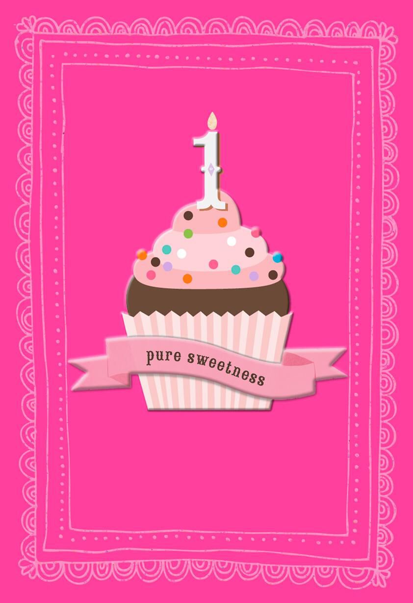 Pure Sweetness First Birthday Card