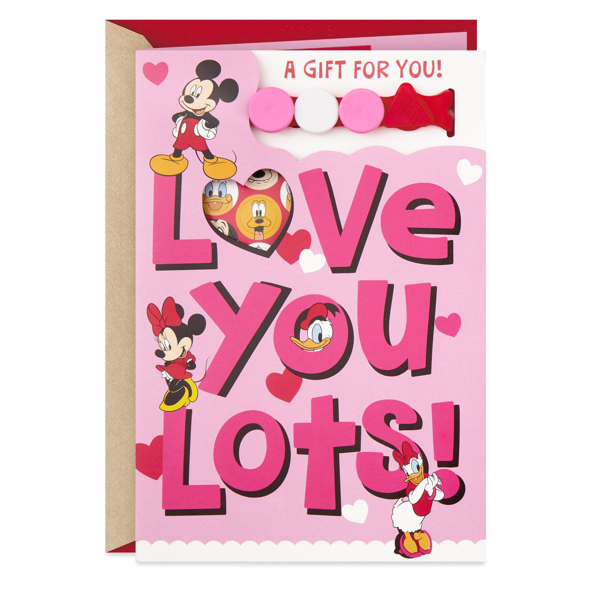 Disney Valentine S Day Card With Removable Link Emz Bracelet And Stickers Greeting Cards Hallmark