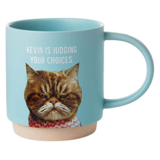 Judgmental Cat Funny Mug, 16 oz., 