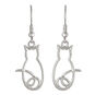 Rain Jewelry Silver Cat Silhouette Earrings, , large image number 1