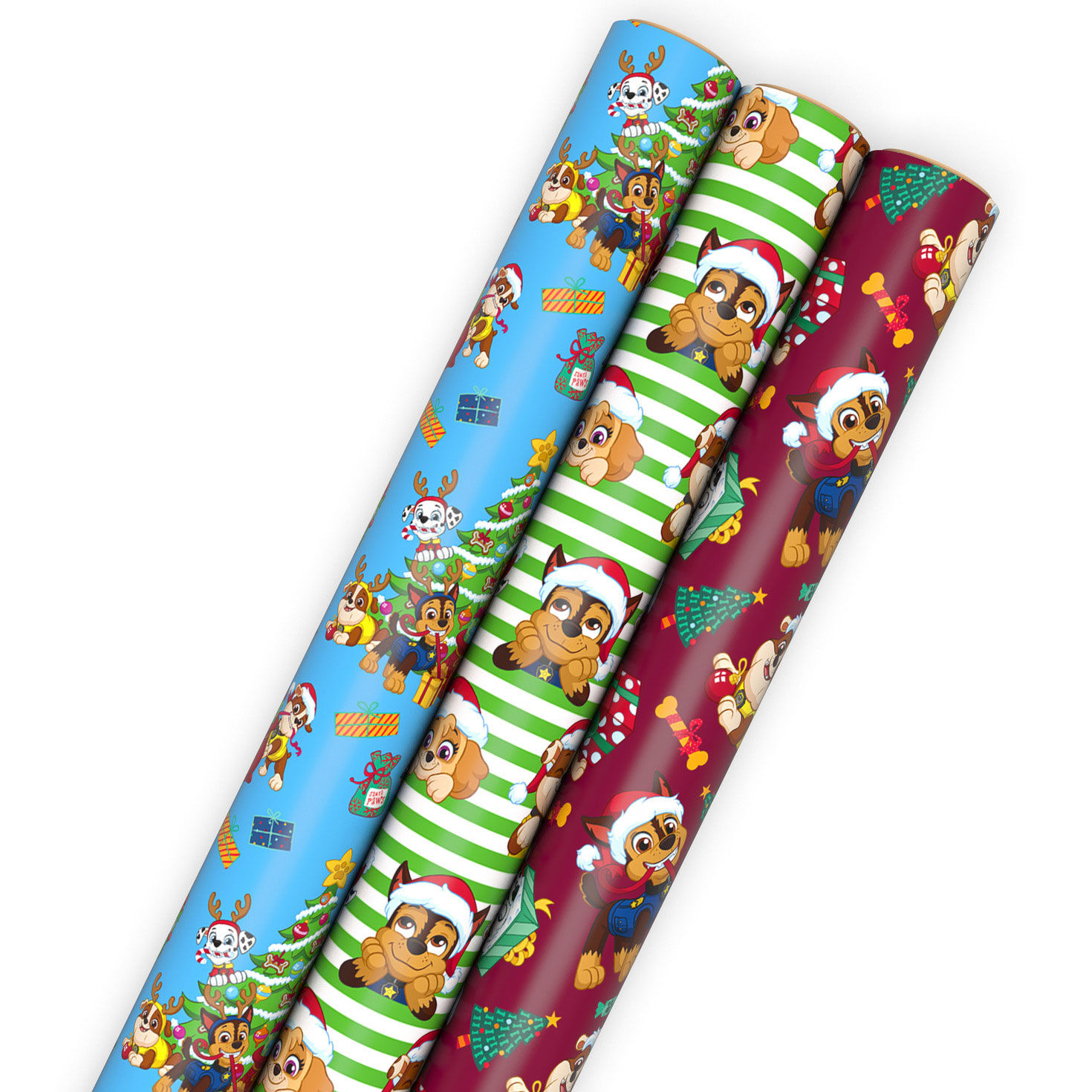 Paw Patrol™ Friends 3-Pack Assortment Christmas Wrapping Paper Roll Bundle, 105 sq. ft. total