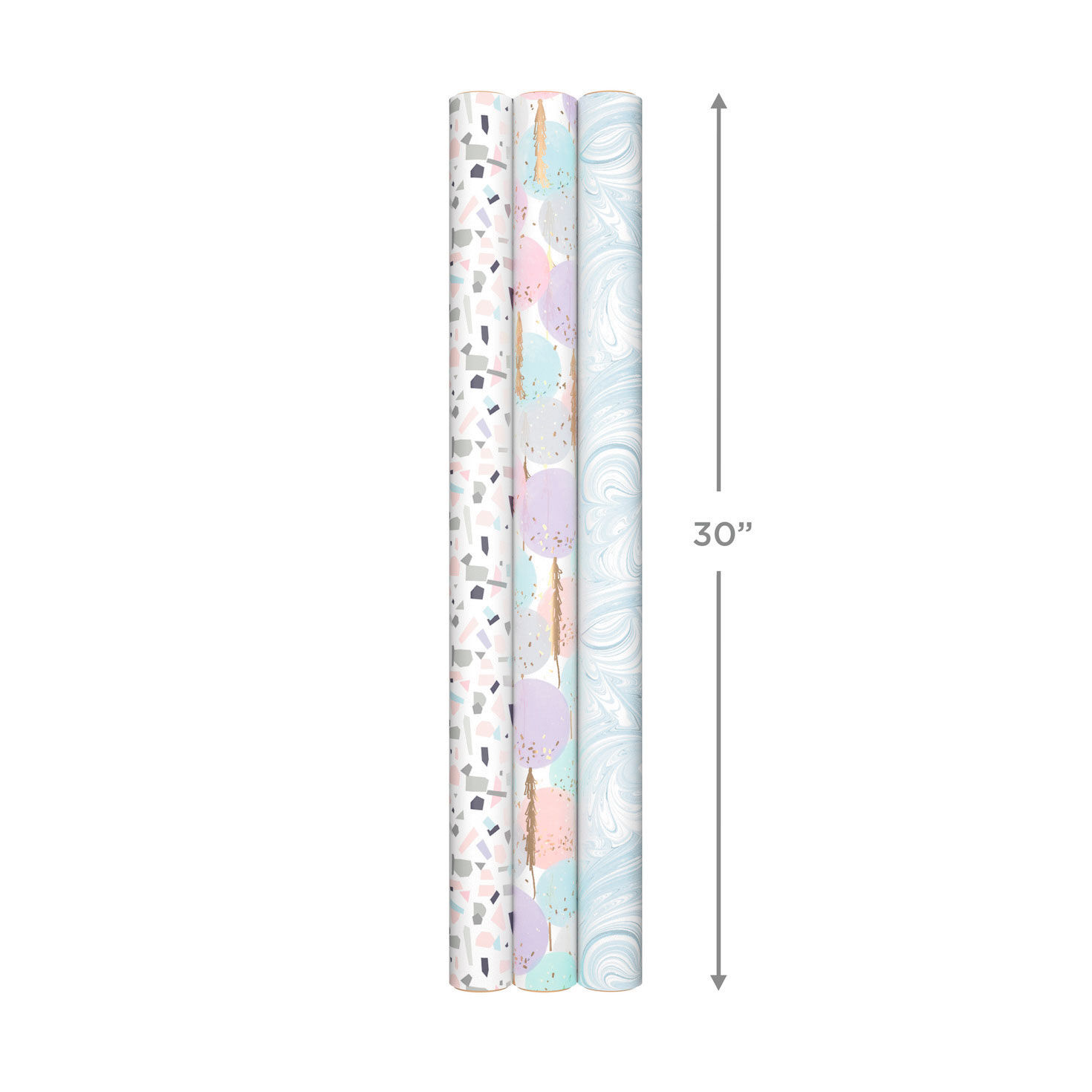 Modern Muted 3-Pack Wrapping Paper, 55 sq. ft. total for only USD 16.99 | Hallmark