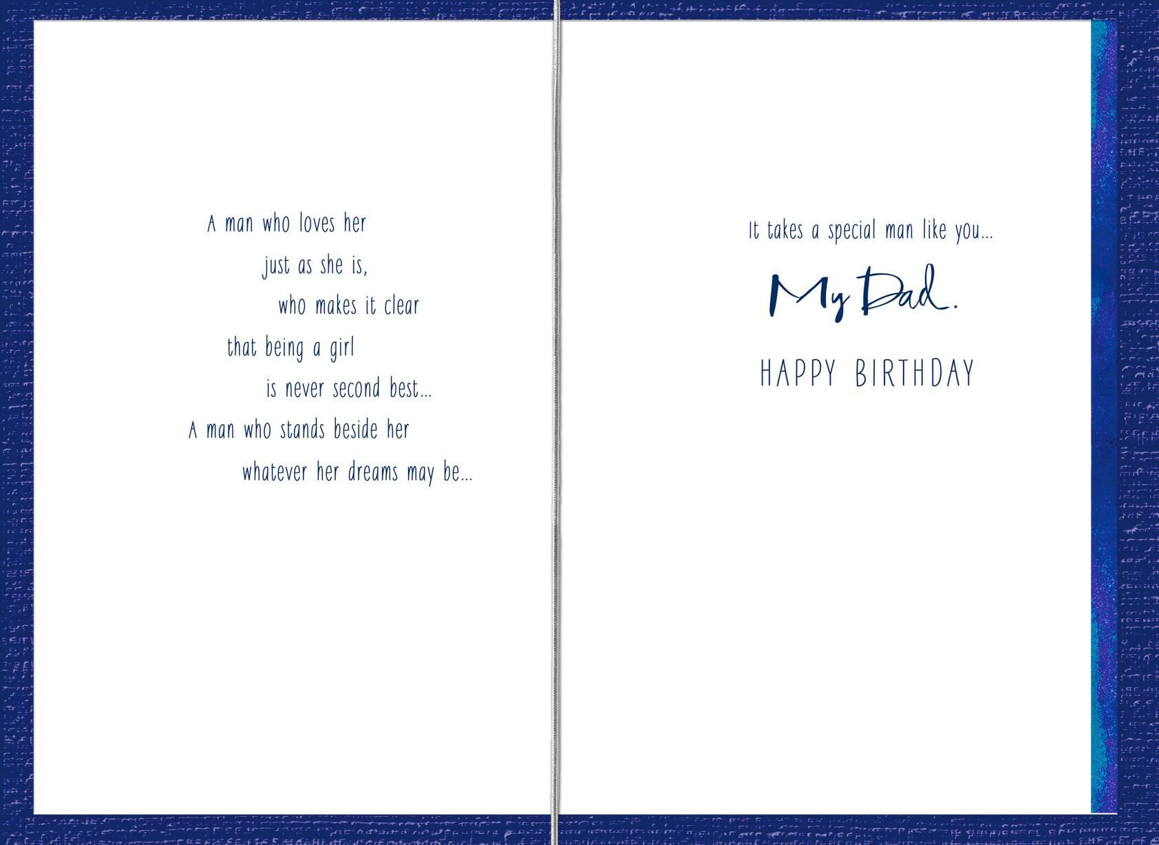 It Takes a Special Man, Dad Birthday Card From Daughter