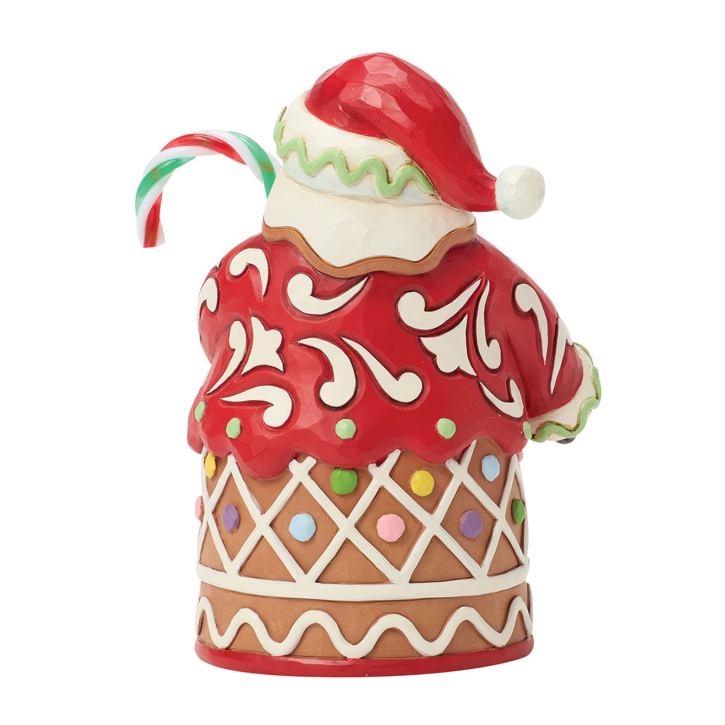 Gingerbread Santa With Candy Cane Jim Shore Statue Back image number 2