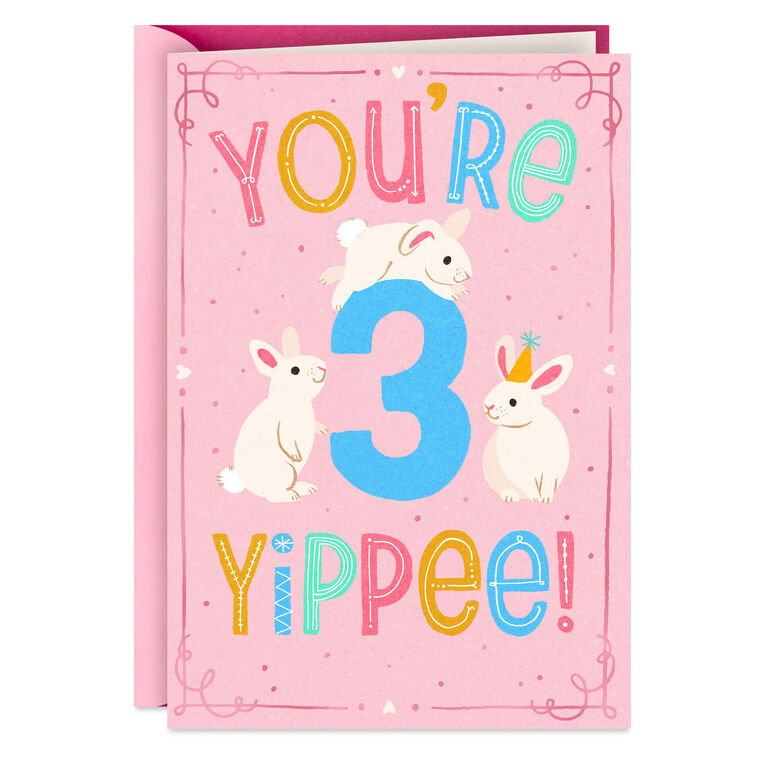 Love Watching You Grow 3rd Birthday Card