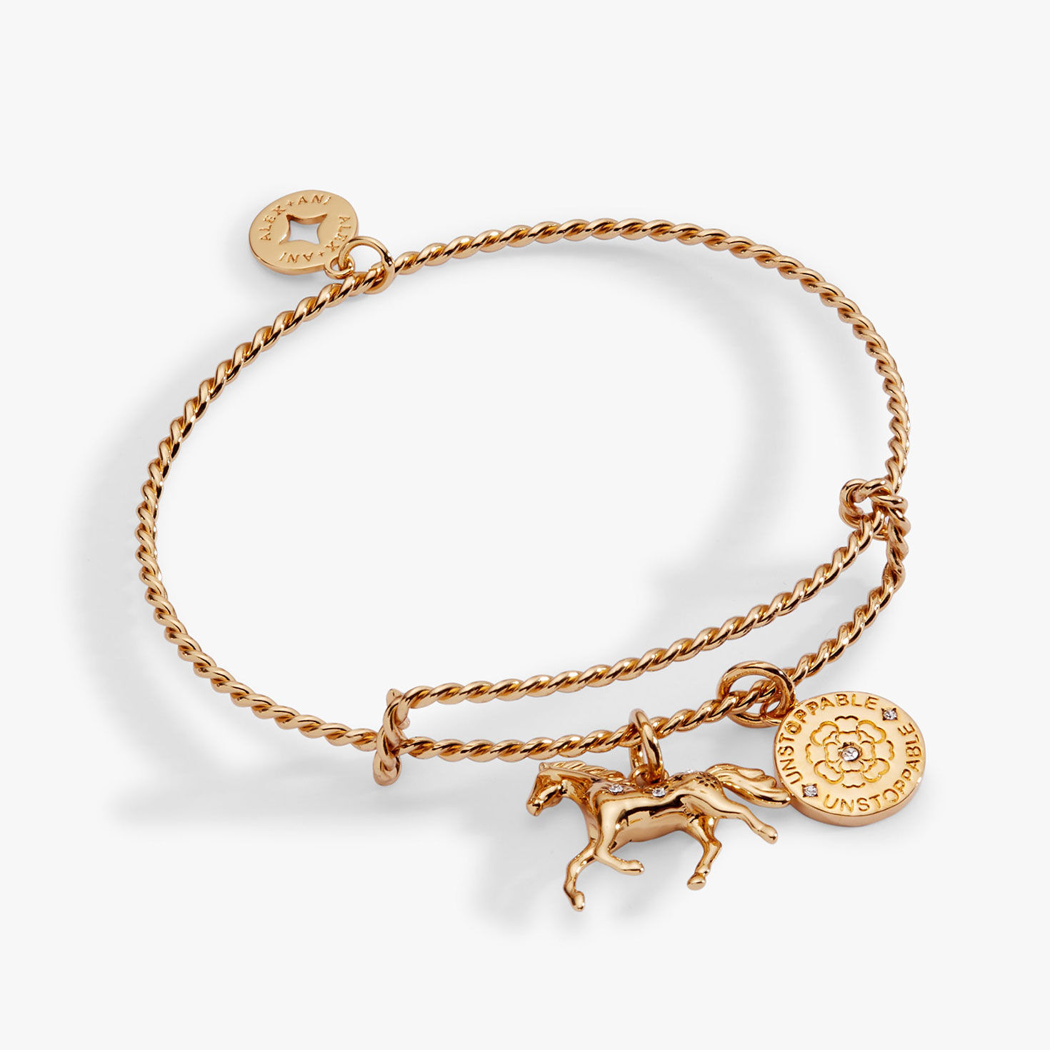 Alex And Ani Horse Girl Rope Textured Charm Bangle