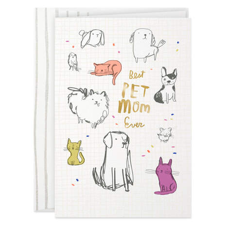 Best Pet Mom Ever Mother's Day Card, , large