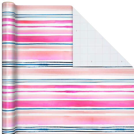 Watercolor Stripes Wrapping Paper, 27 sq. ft., , large