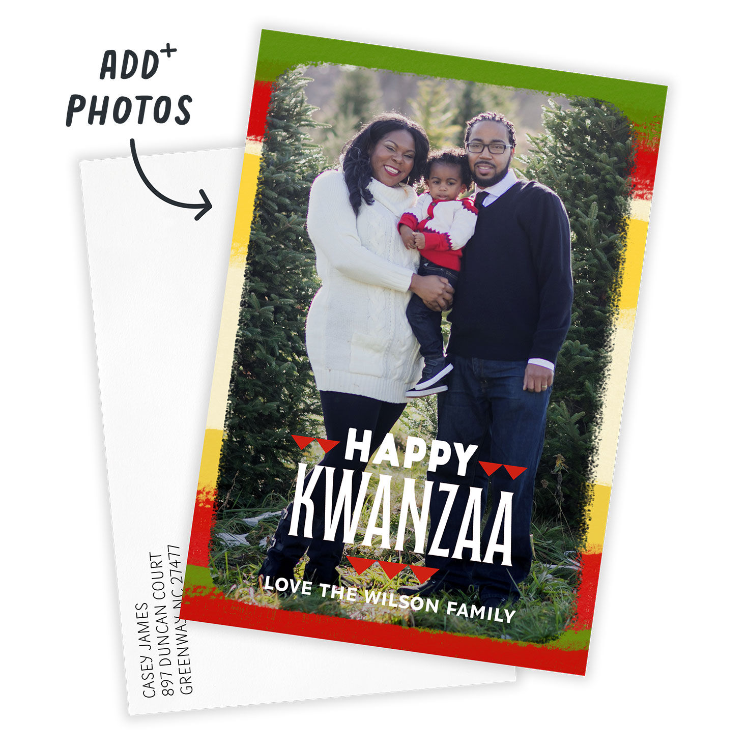 Bright and Bold Flat Kwanzaa Photo Card, , large image number 2