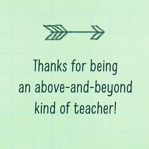 Chalkboard Doodles Thank-You Card for Teacher, 