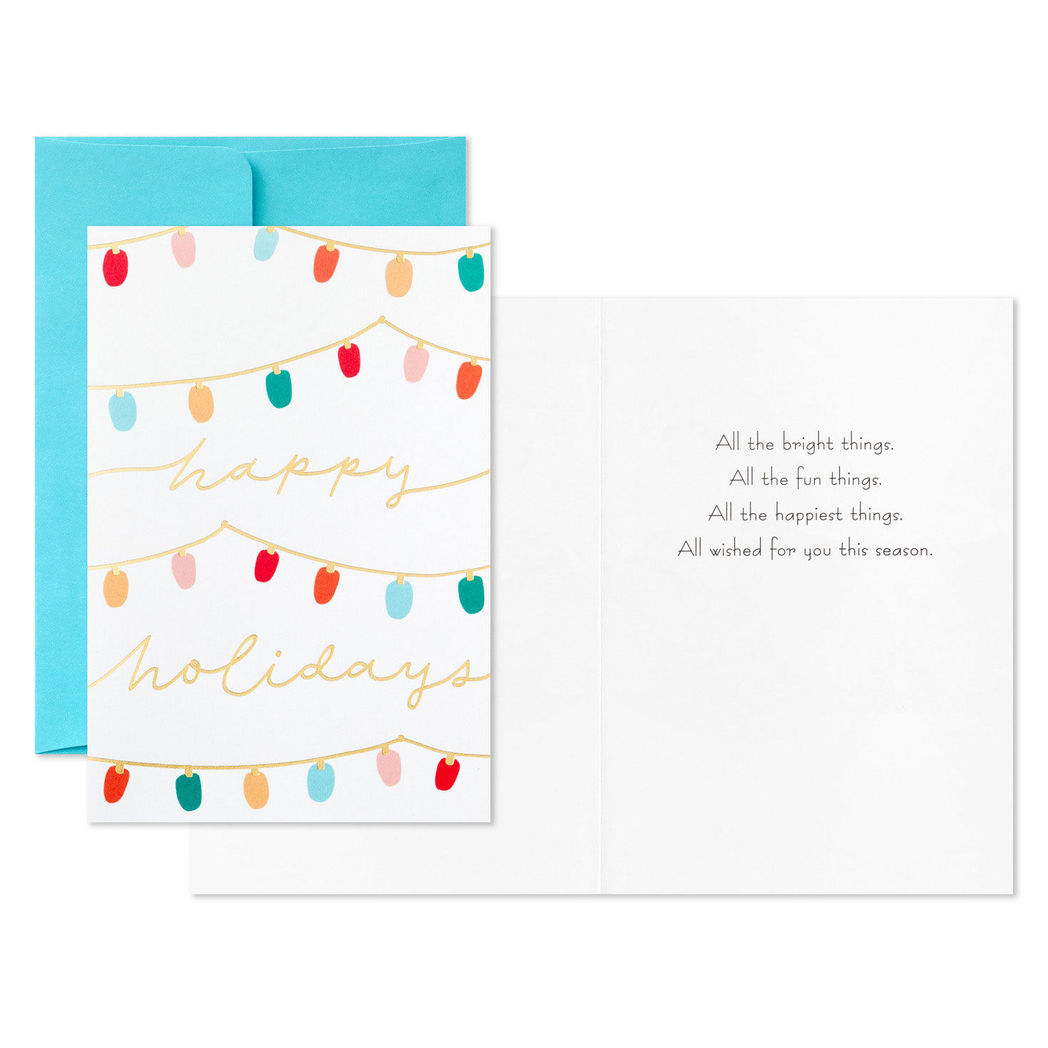 Strings of Christmas Lights Packaged Christmas Cards, Set of 5, , large image number 3