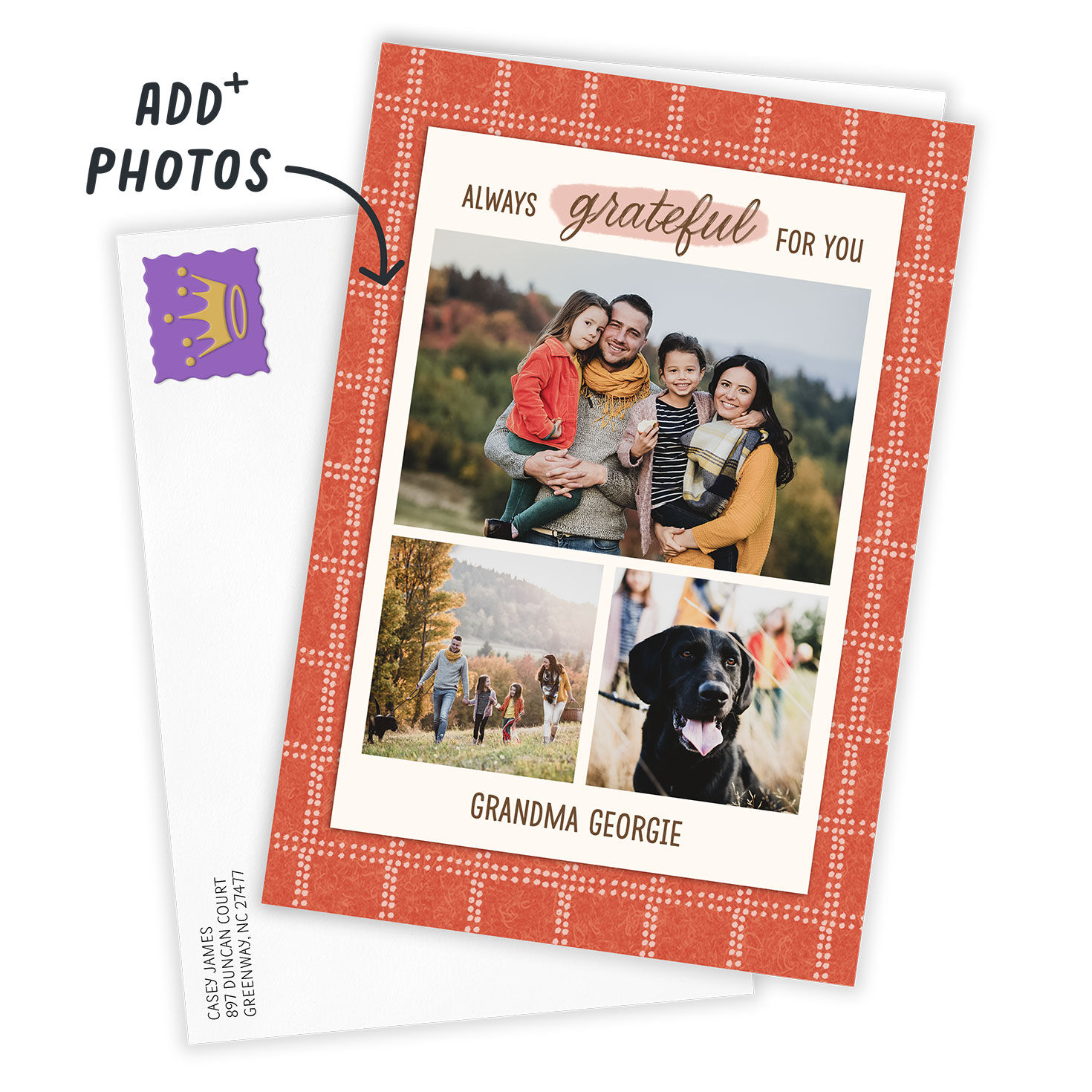 Rustic Orange and White Plaid Custom Card for only USD 4.99 | Hallmark