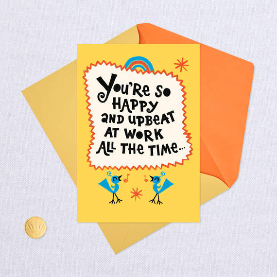 You're So Upbeat Funny Admin Professionals Day Card, , large image number 5