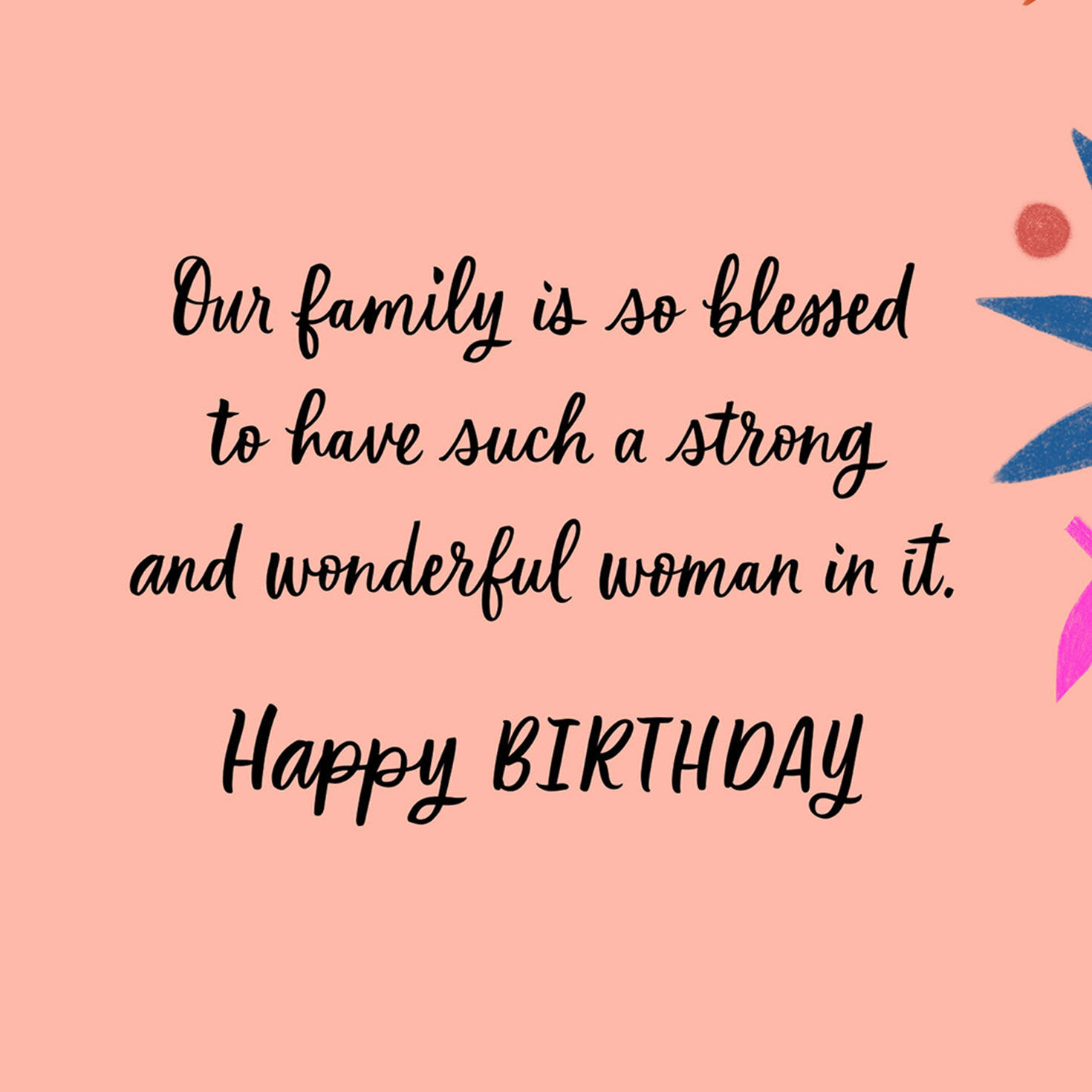 Colorful Flowers Daughter Birthday Card Sentiment image number 2