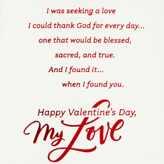 Blessed and True Love Romantic Valentine's Day Card, , large image number 3