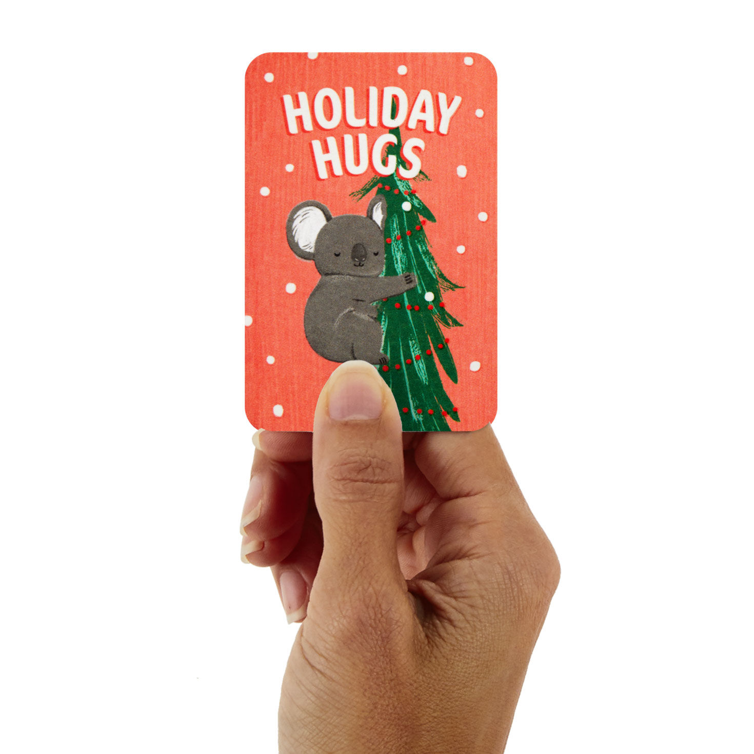 3.25" Mini Holiday Hugs Koala Christmas Card