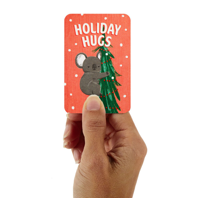 3.25" Mini Holiday Hugs Koala Christmas Card