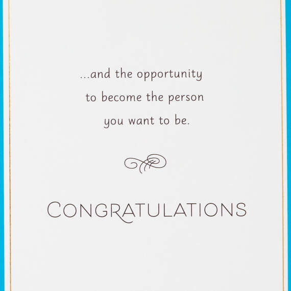 Wisdom, Confidence and Opportunity High School Graduation Card, , large image number 2