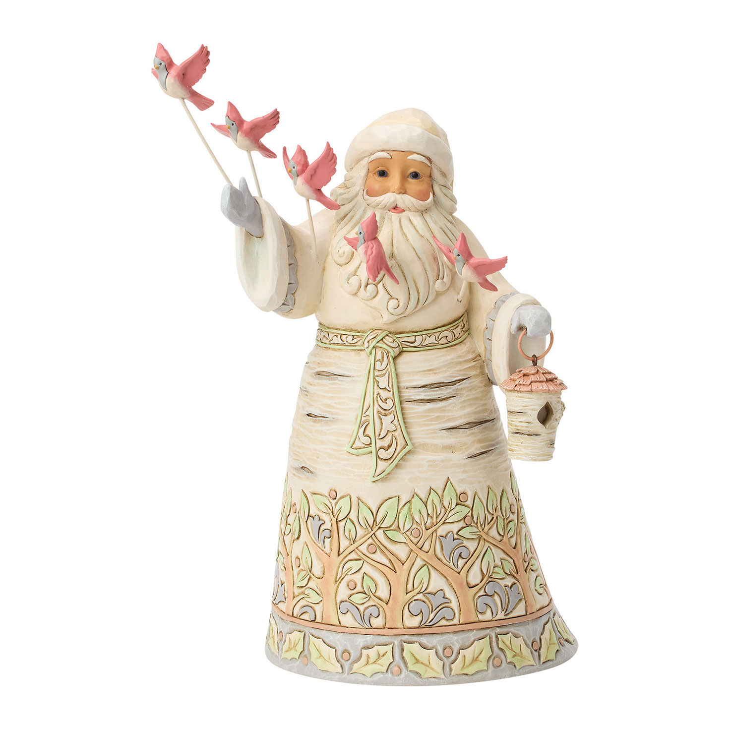 Jim Shore Heartwood Creek Birchwood Blessings Santa Figurine, 9.75"