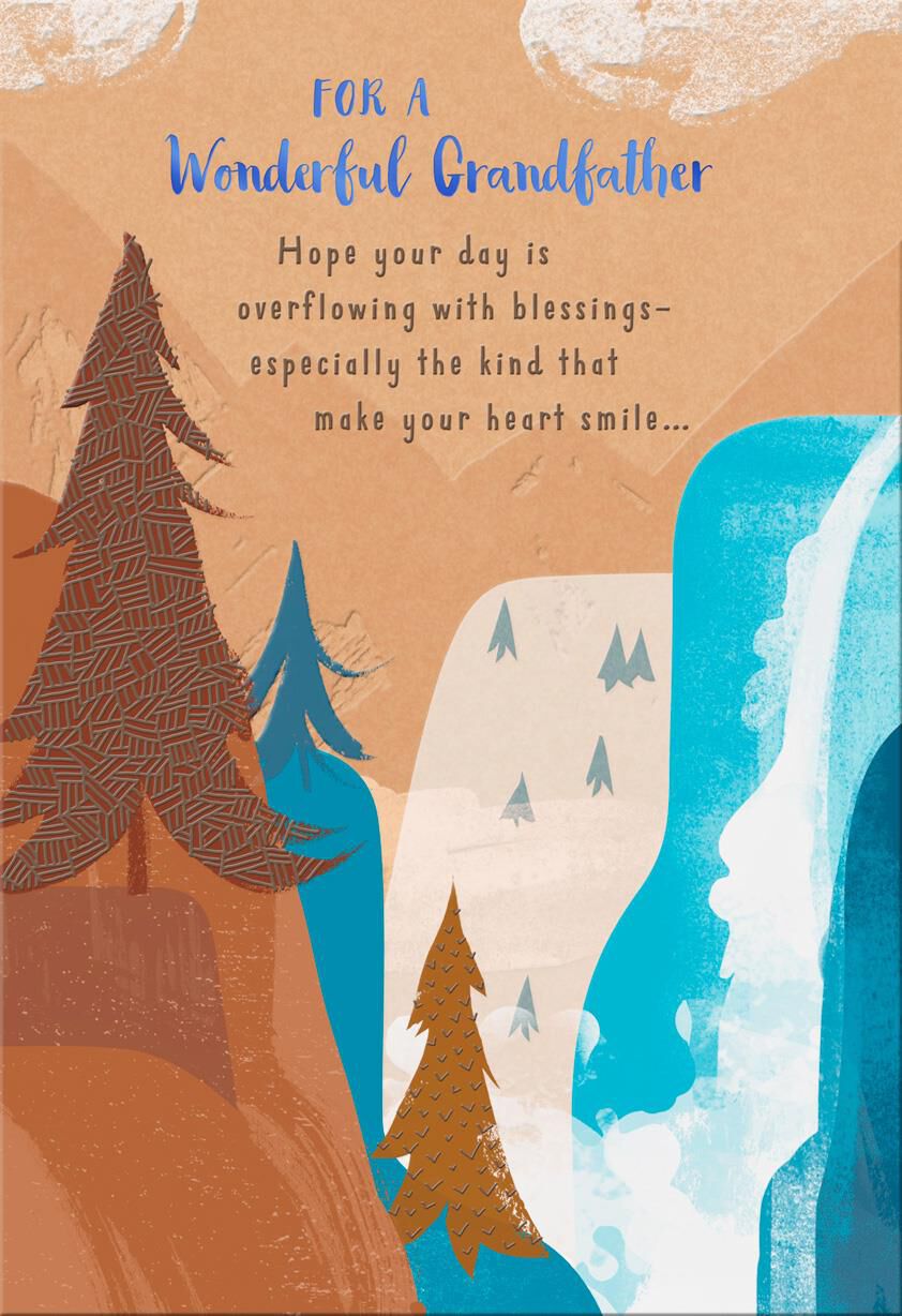 Mountain View Religious Father's Day Card for Grandfather