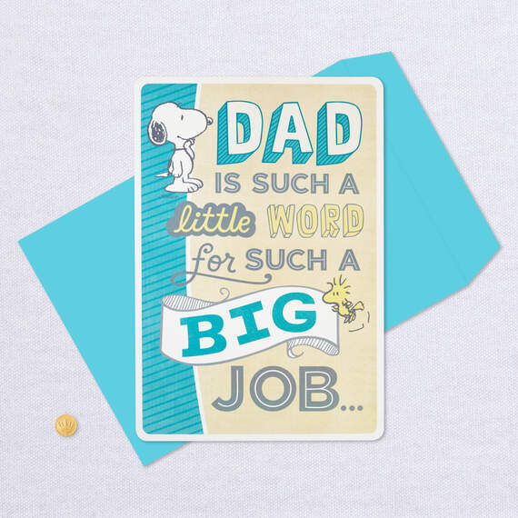 16.38" Jumbo Peanuts® Snoopy Big Thanks Father's Day Card for Dad, , large image number 5