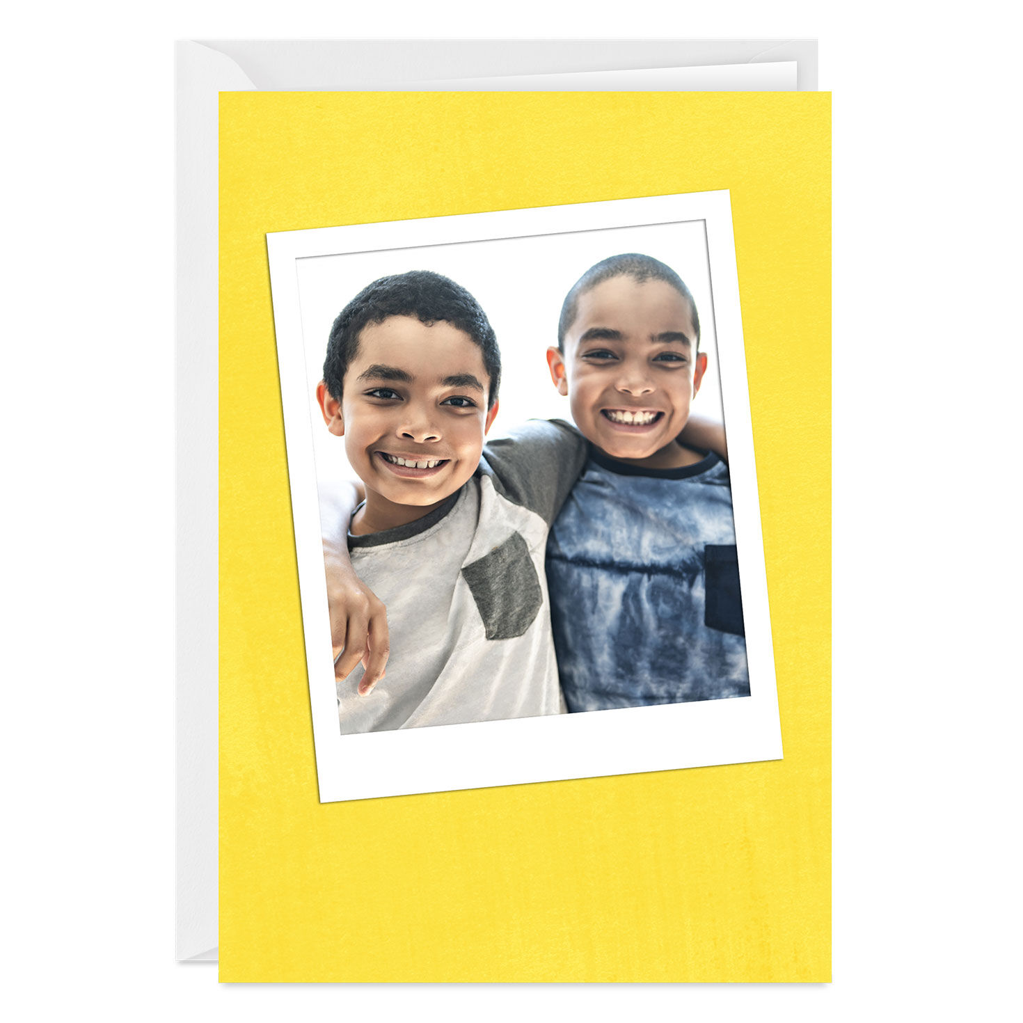 Personalized Photo on Yellow Photo Card
