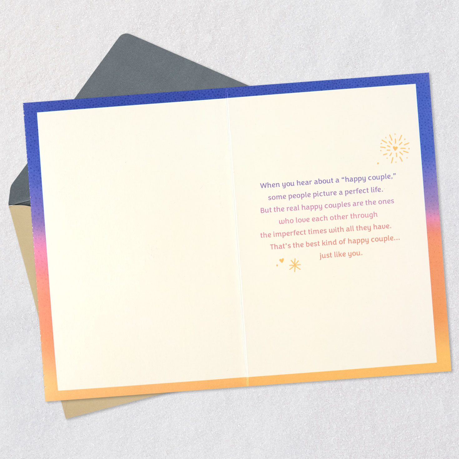 Heart-Shaped Roller Coaster Anniversary Card Open card with envelope image number 3