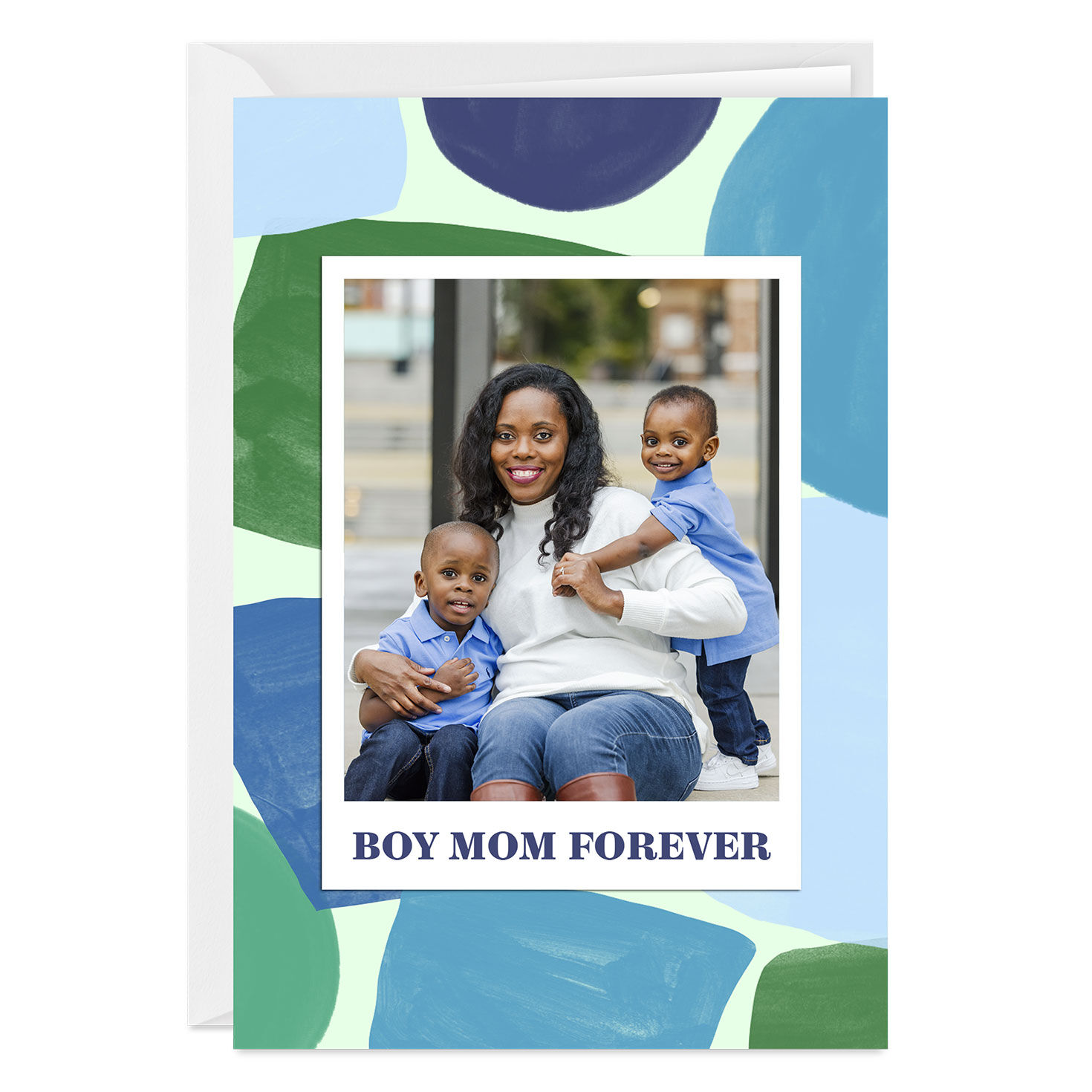 Boy Mom Forever Custom Mother's Day Card