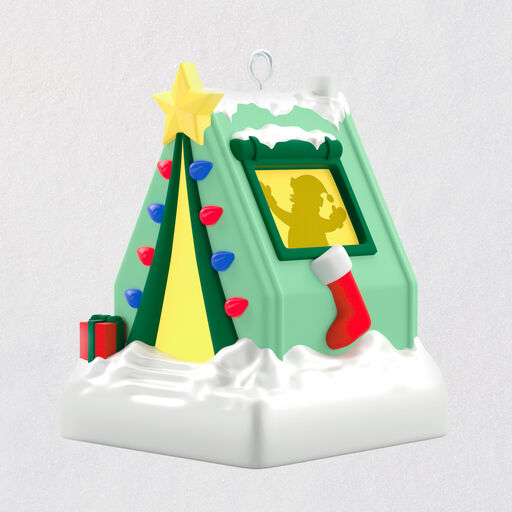 Mini Camping With Santa Ornament With Light, 1.3", 