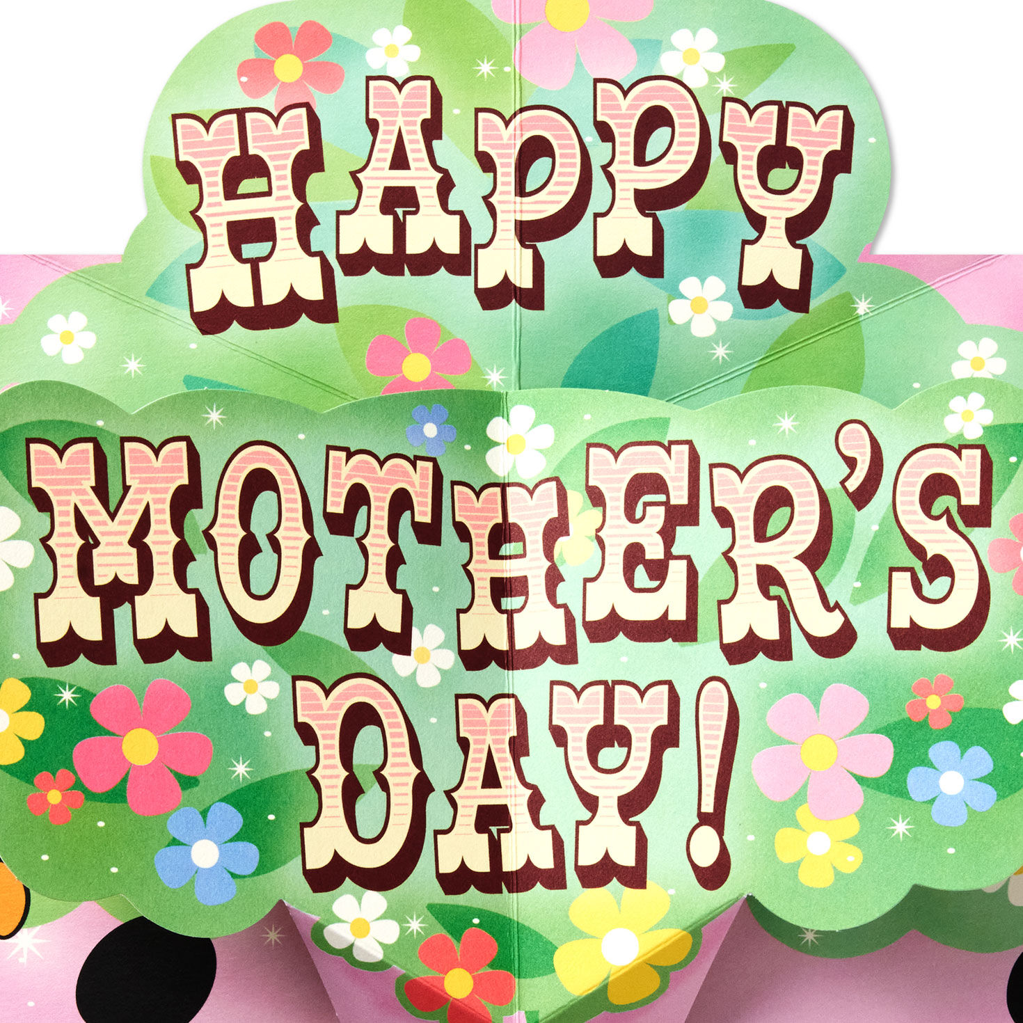 Pink Disney Minnie Mouse Pop-Up Mother's Day Card Sentiment image number 2