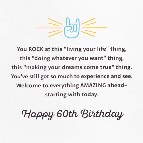 60 Rockin' It Musical 60th Birthday Card With Light, , large image number 2