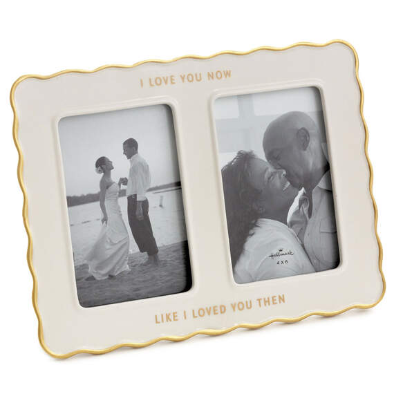 Then and Now Ceramic Picture Frame, Holds 2 Photos
