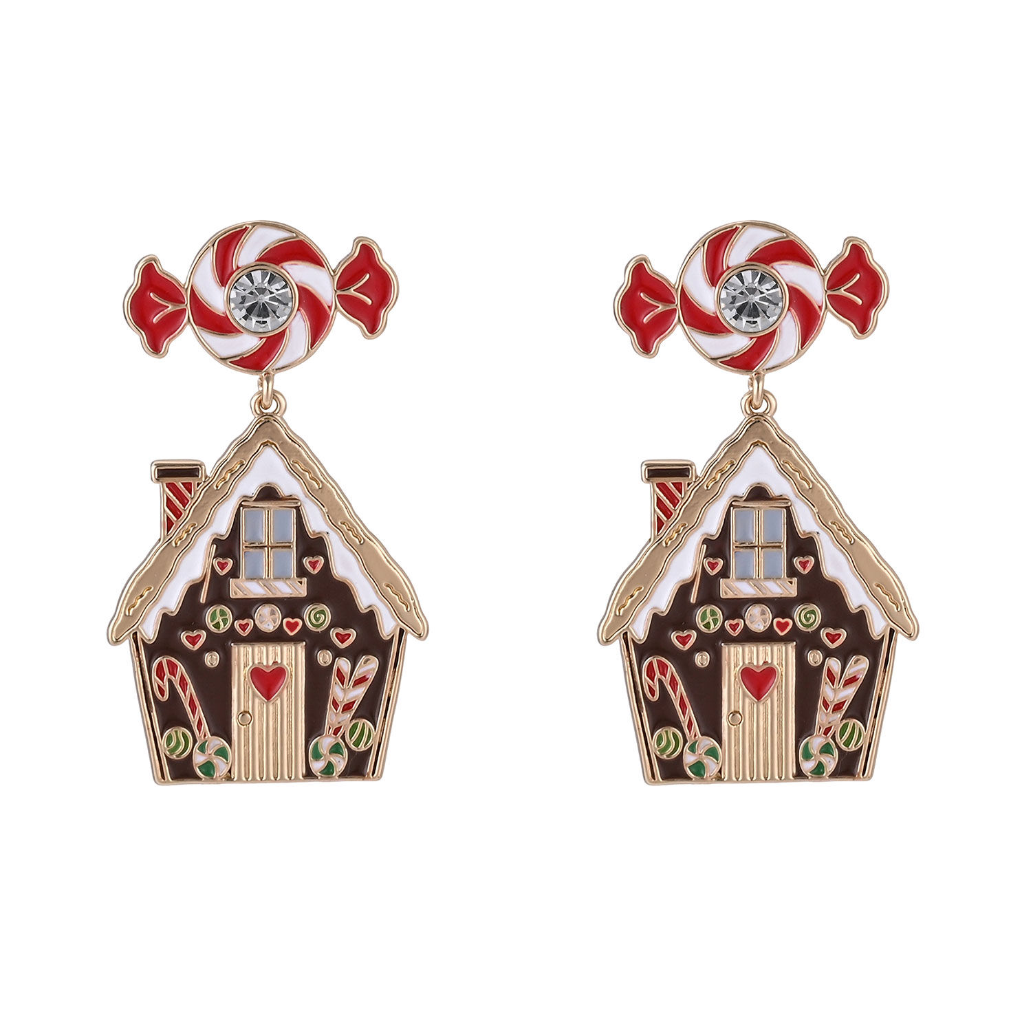 Gingerbread House Earrings front image number 3