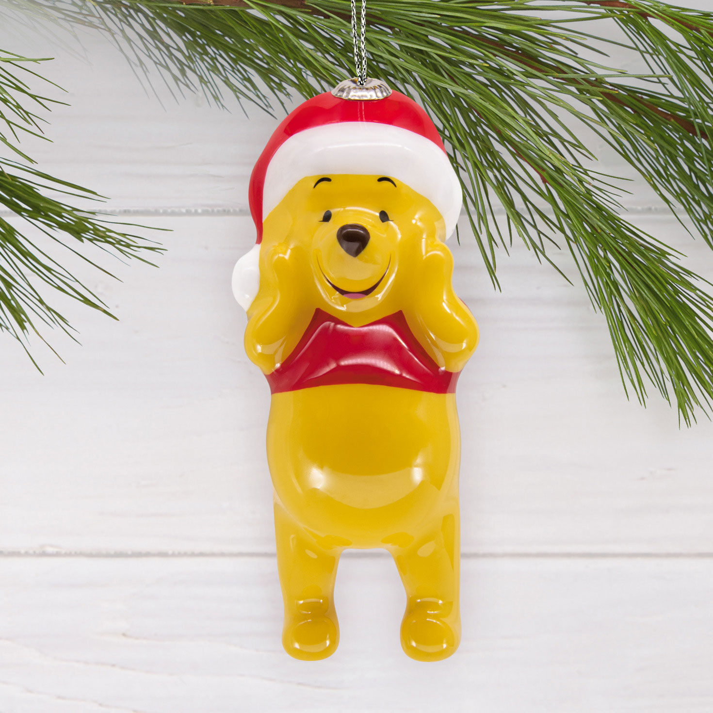 Disney Winnie the Pooh in Santa Hat Shatterproof Hallmark Ornament for only USD 9.49 | Hallmark