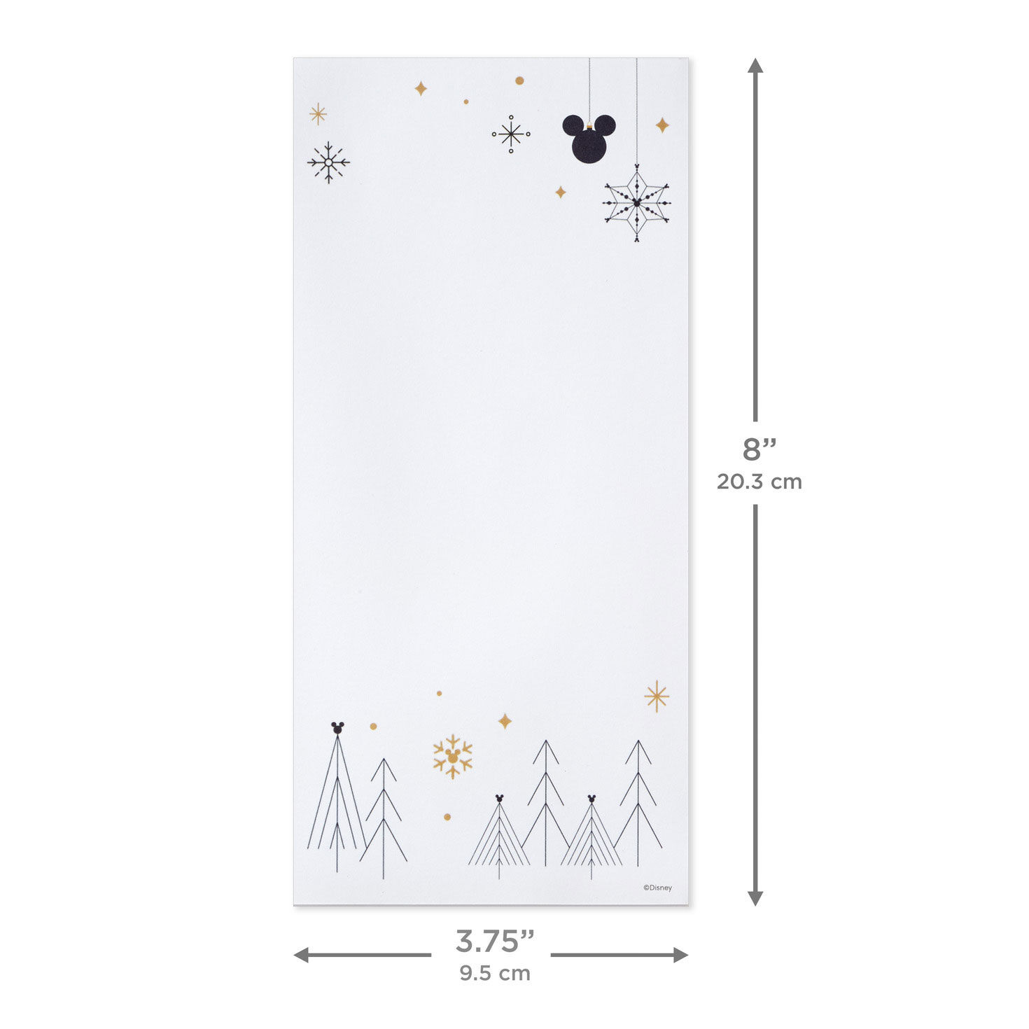 Disney Mickey Mouse Christmas List Pad measurement image number 2