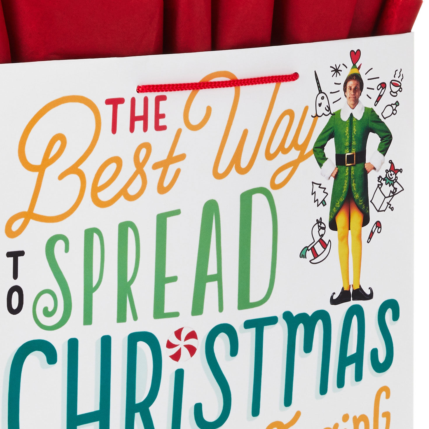 13" Buddy the Elf™ Christmas Cheer Large Gift Bag With Tissue Paper for only USD 7.99 | Hallmark