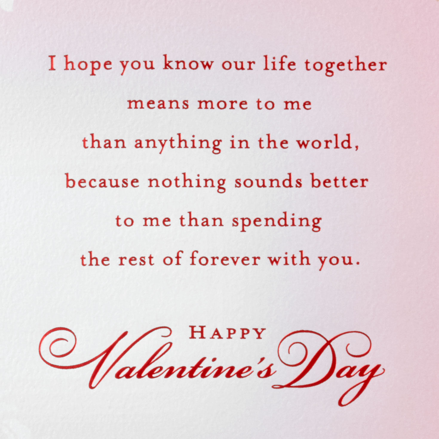 Pink and Red Elegant Valentine's Day Card for Wife Sentiment image number 2