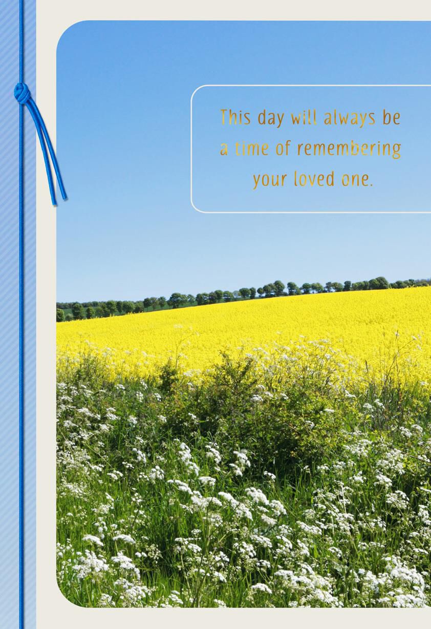Meadow of Flowers Anniversary of Loss Sympathy Card