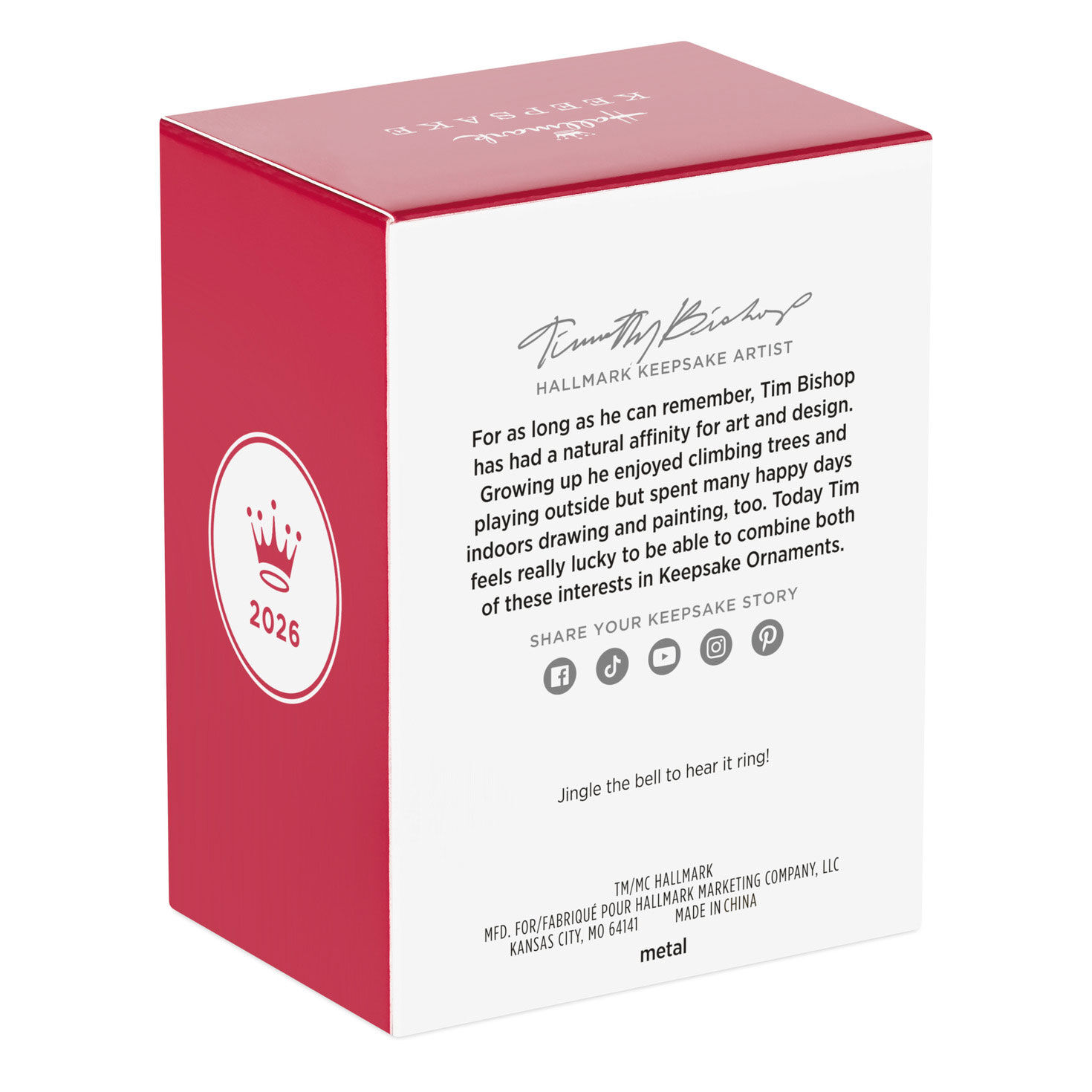 Polar Express Silver Sleigh Bell Keepsake Ornament package back image number 8