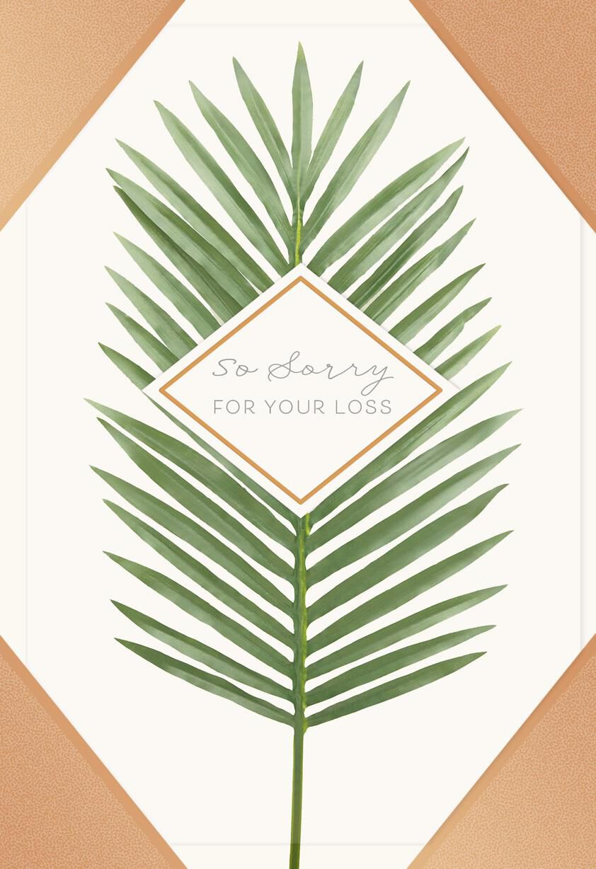 Palm Leaf Sympathy Card