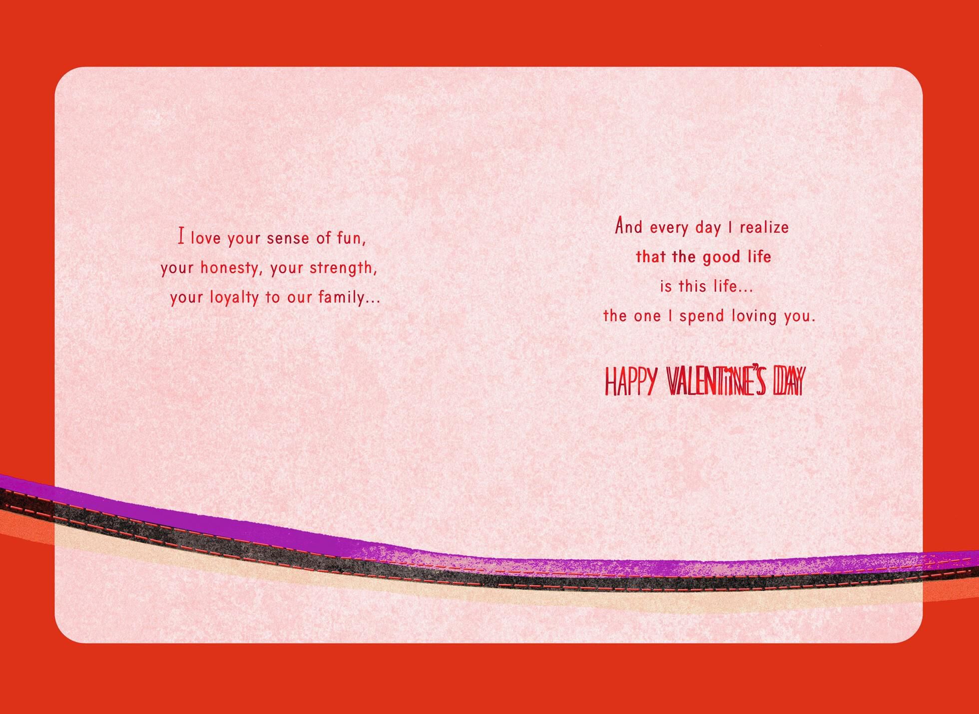 Good Man Good Life Valentine's Day Card