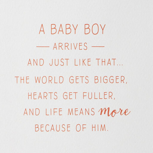 Welcome to the World New Baby Boy Card, 