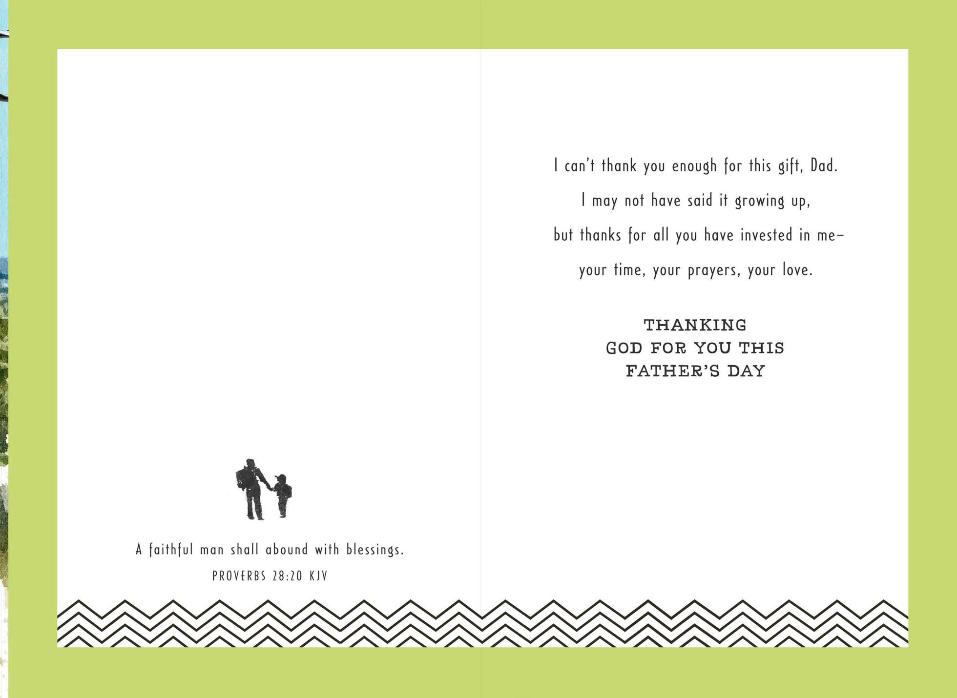 Mountain Hikers Religious Father's Day Card