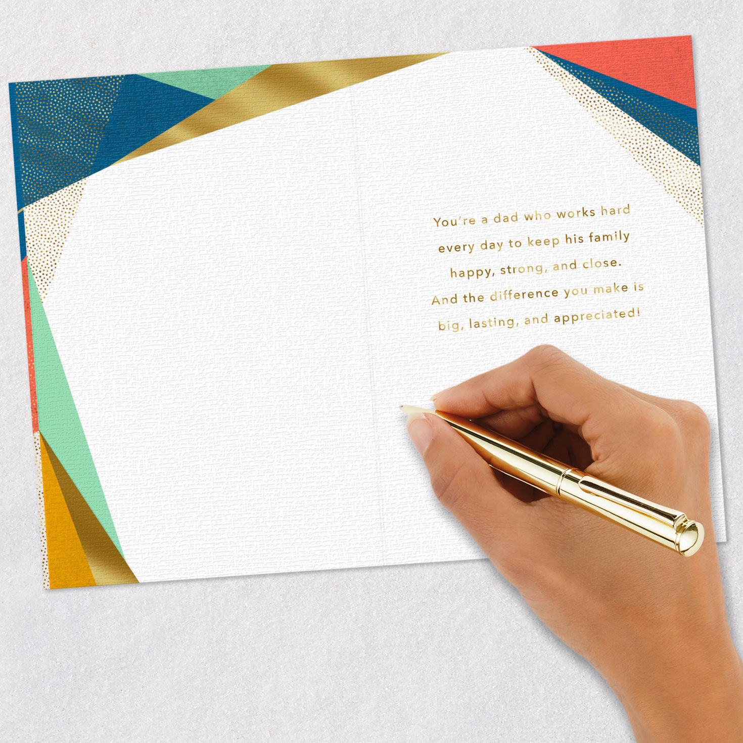 Abstract Color Rays Father's Day Card Signing card image number 6