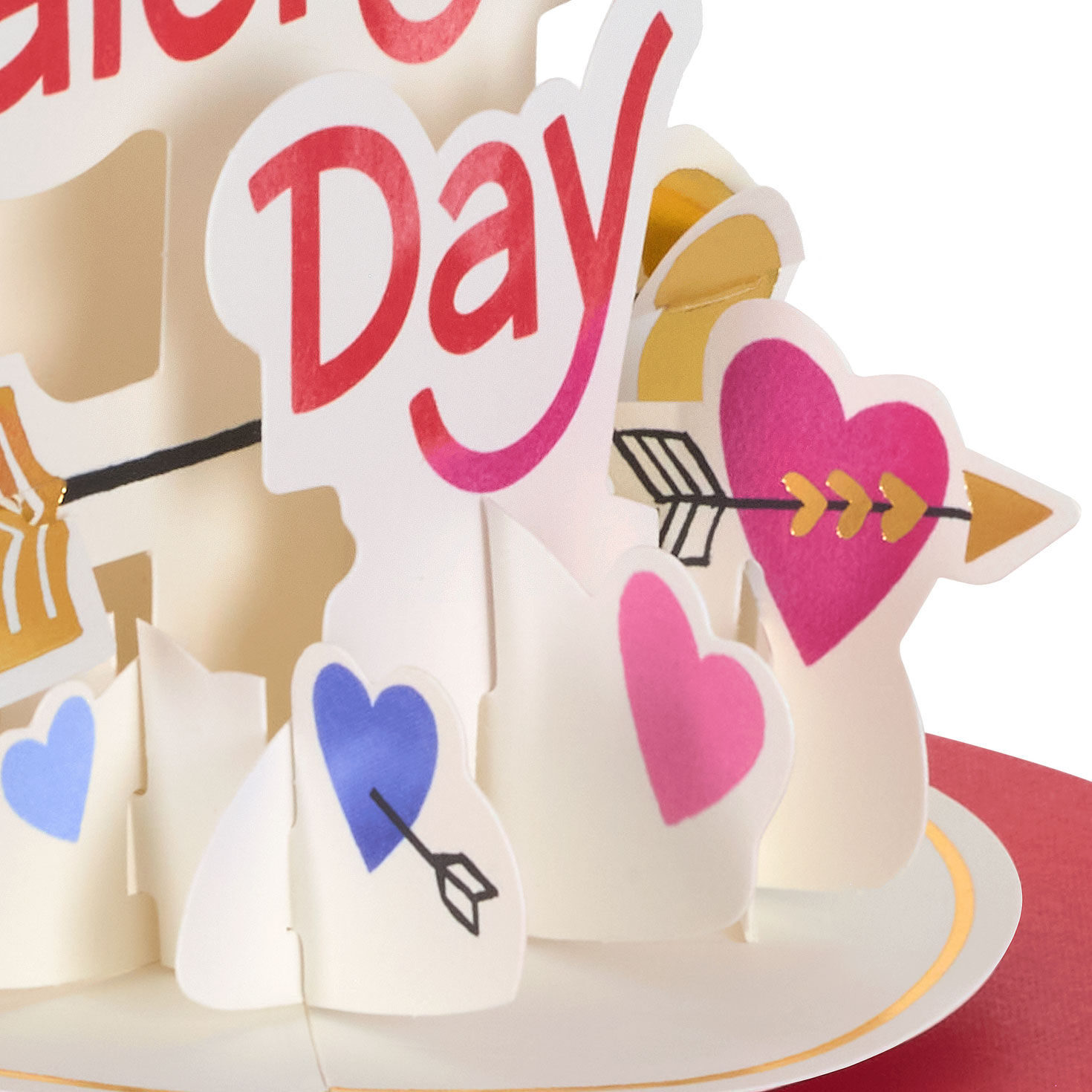 Hearts and Arrows 3D Musical Valentine's Day Card Card Front Detail image number 6