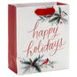 Happy Holidays on White Small Gift Bag Back image number 6
