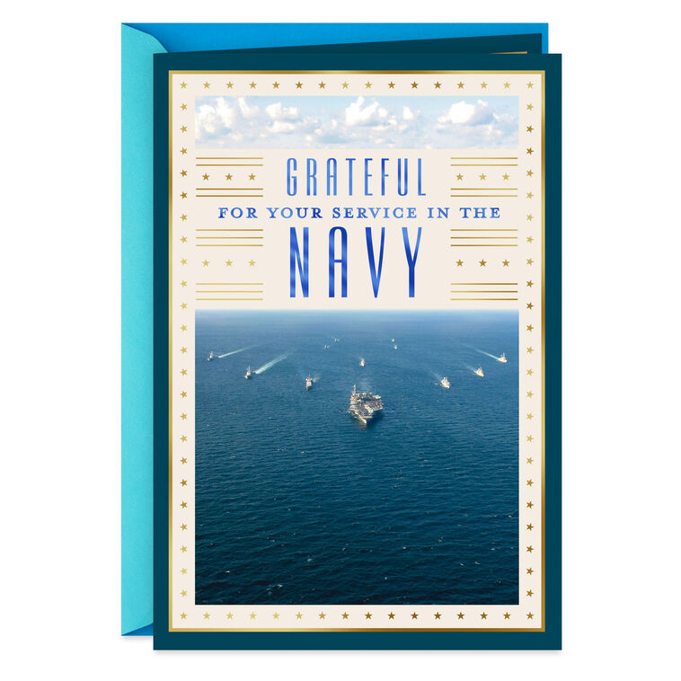 U.S. Navy Brave, Honorable, True Veterans Day Card