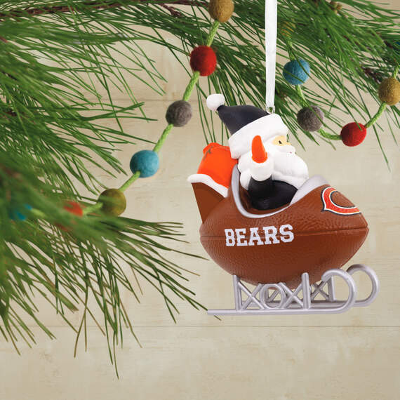NFL Chicago Bears Santa Football Sled Hallmark Ornament, , large image number 2