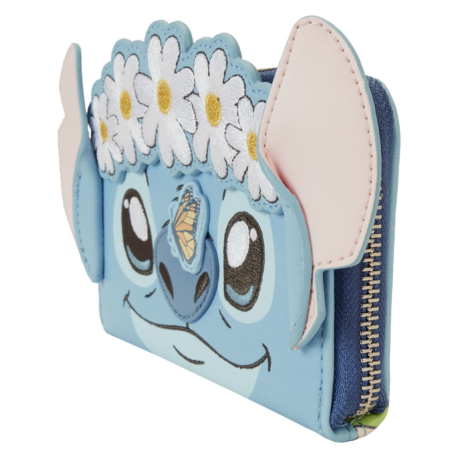 ☆Loungefly☆Stitch & Angel Zip Around Wallet Stitch & Angel Cherry Blossom All-Over Print Zip Around