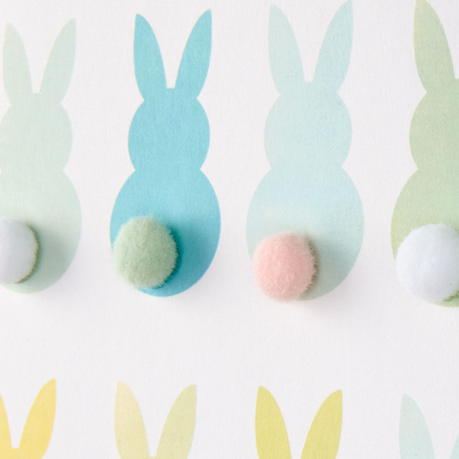 Rainbow Bunnies with Pom Pom Tails Easter Card  image number 4